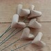 DISCONTINUED ITEM, Kraft Brown Origami Heart Flowers, set of 6. Paper Flowers, Handmade Wedding.