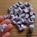 Purple Paisley Origami Hearts, set of 24.