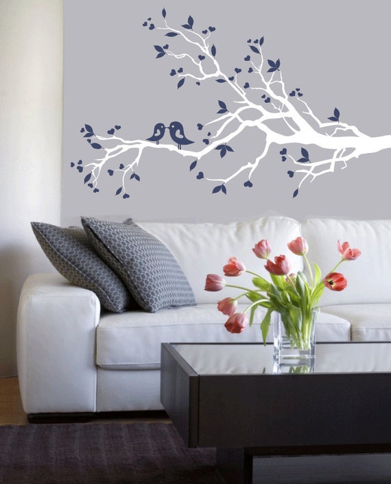 Wall Decal Modern decals white tree branch by ModernWallDecal