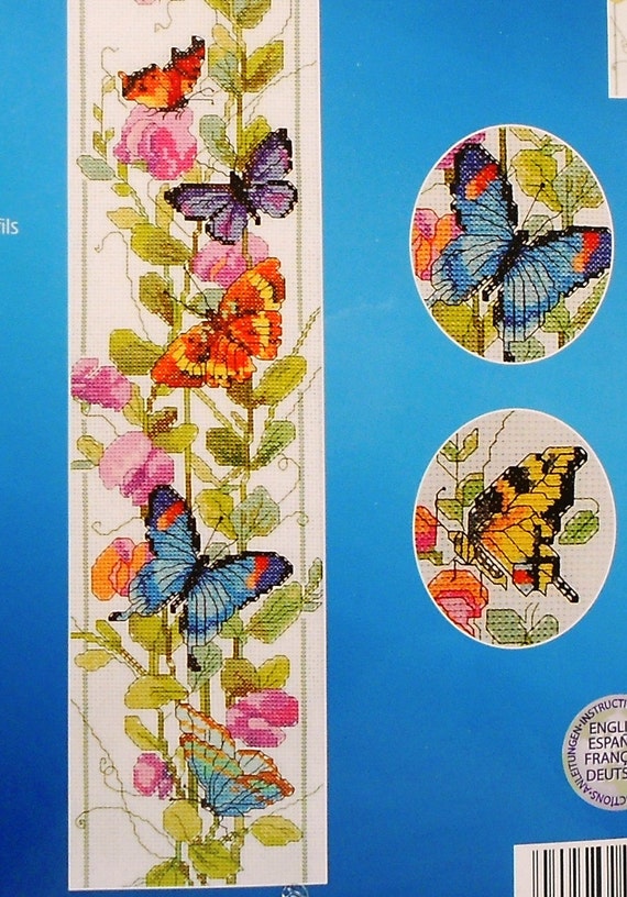 Janlynn BUTTERFLY BELL PULL Counted Cross Stitch Pattern