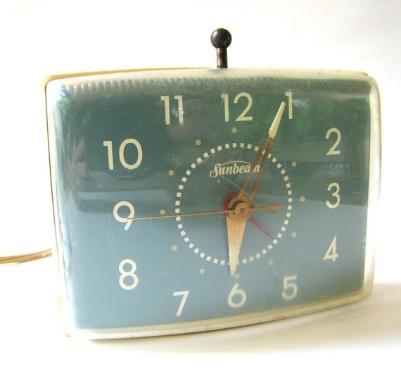 vintage sunbeam electric alarm clock