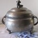 Reserved for JansonAntique Pewter Chinese Rice Cooker Warming Pot Art Deco