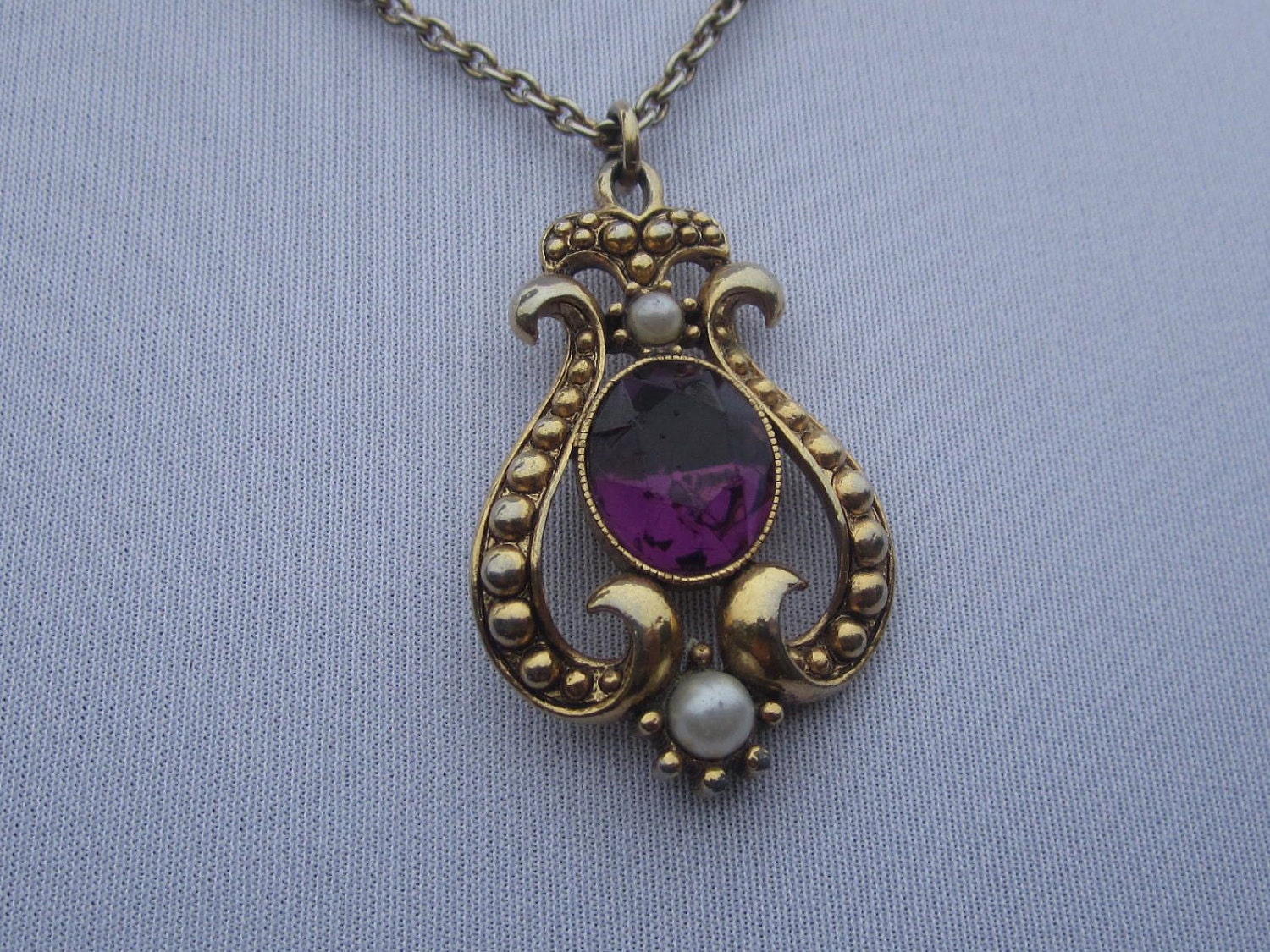 Vintage Avon Amethyst Necklace