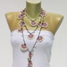 Crochet jewelry/crochet pendant / crochet necklace/ with beads