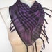 black and purple scarf