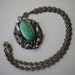 Reserved for Thunkinduncan 1920's Czech Necklace Silver Peking Glass Floral