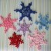 Crocheted Snowflakes Christmas Ornaments Multicolored