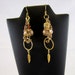 Gold and Amber Almost-Matching Earrings
