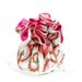 Drawstring Jewelry Pouch - Pink, white and green floral travel bag - Michael Miller