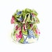 Drawstring Jewelry Pouch - Green, yellow, blue and pink pastel floral travel bag