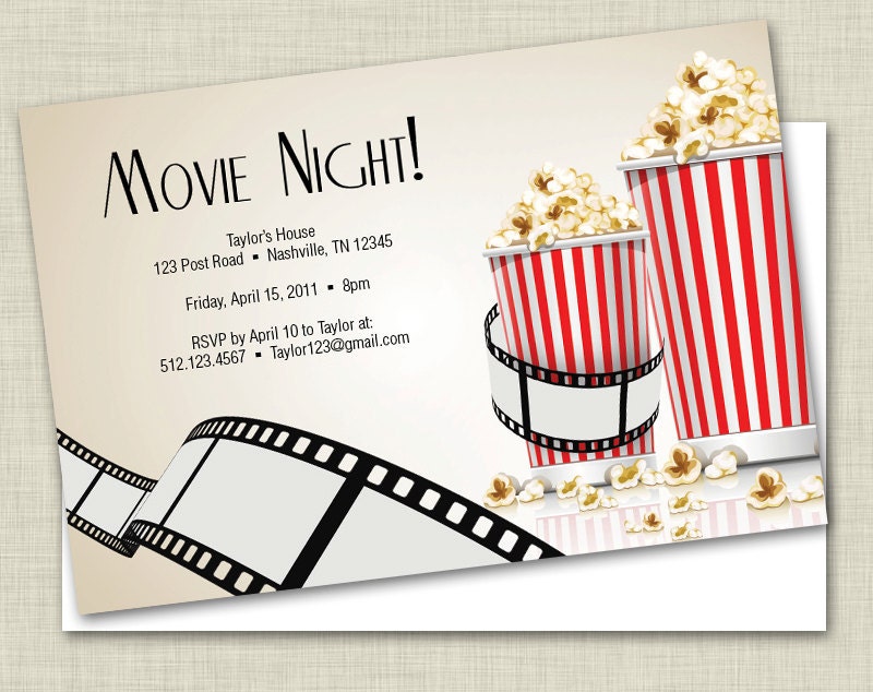 Movie Night Invitations 3
