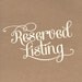 5x7-in Reserved Listing
