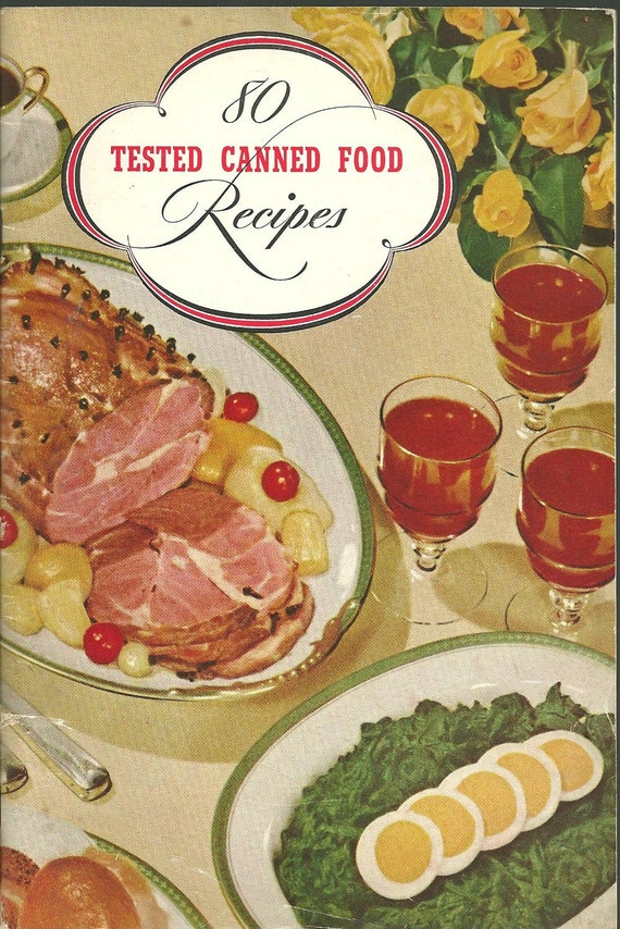 Vintage Cookbook Canned Food Recipes Advertising Cook Book