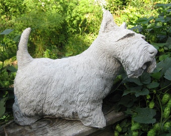 Concrete Large Scottish Terrier Dog Statue (Shipping is for West of the Mississippi River)
