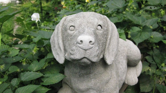 cement beagle statue