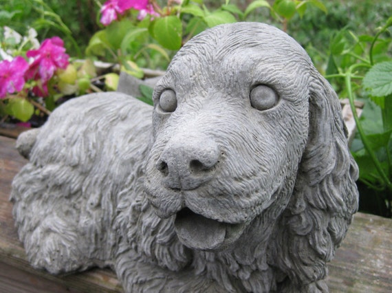 Large Concrete Cocker Spaniel dog Statue