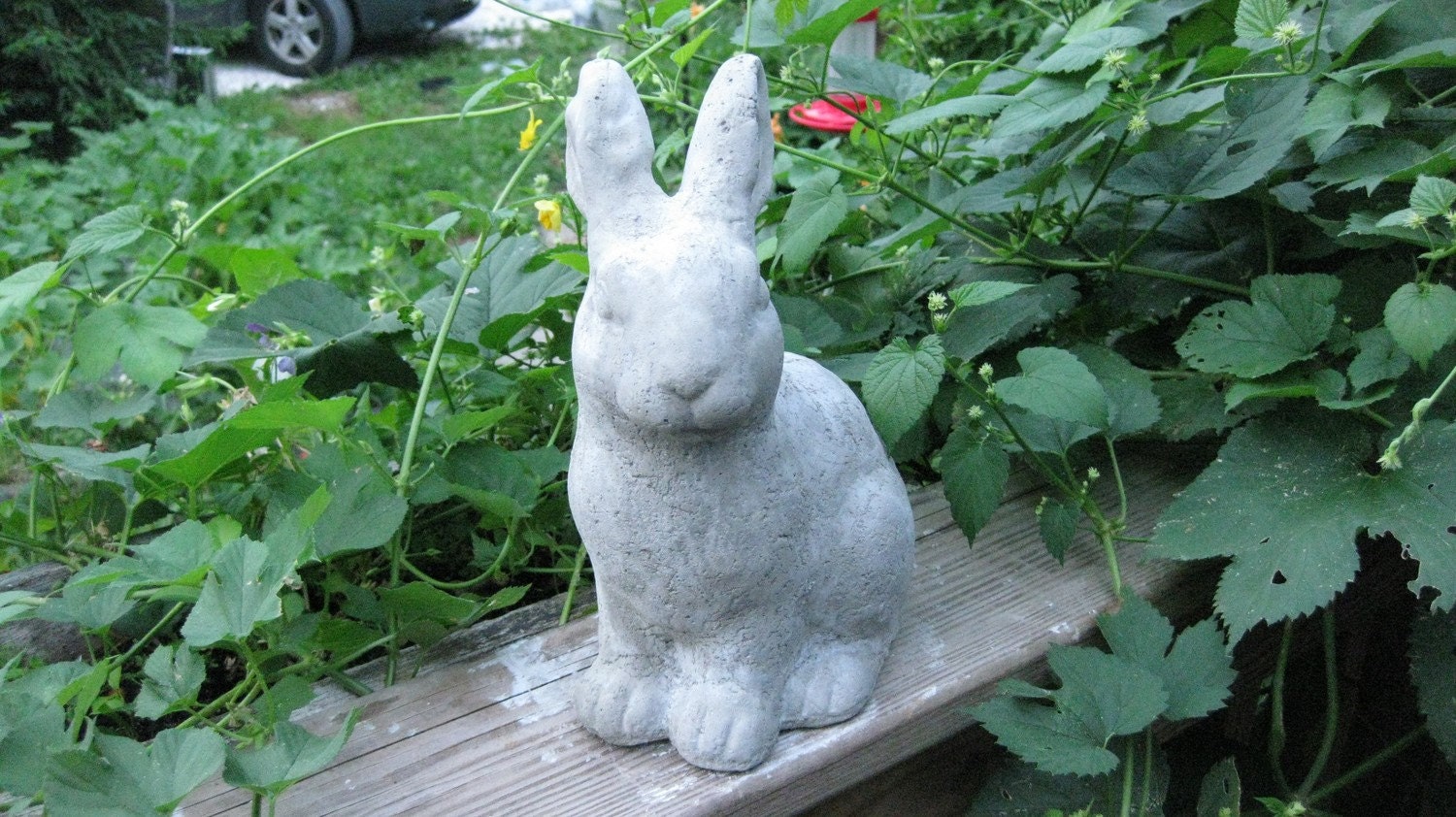 cement rabbit statue