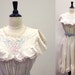 White Cotton Dress, Vintage 70s Ruffle Dress
