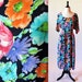80s cotton summer dress / plus size / Diane Von Furstenberg / summer floral dress