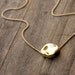 Large Nugget Gold Necklace / Minimalist Gold Bead on Gold Filled Chain / Simple Gold Necklace