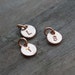 Hand Stamped Rose Gold Vermeil Disc Charm - One (1) Charm