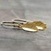 Tiny Gold Earrings / Petite Leaves / Nature Inspired Simple Gold Jewelry