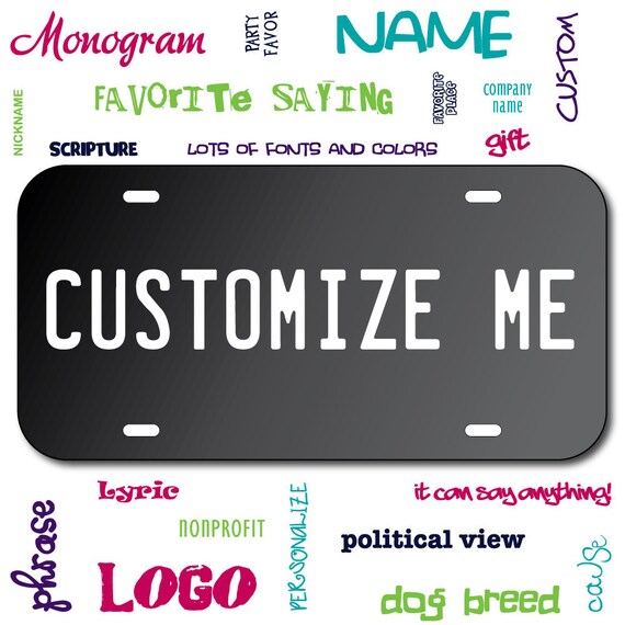 Mirrored Acrylic License Plate Black Car Tag Mirror Custom