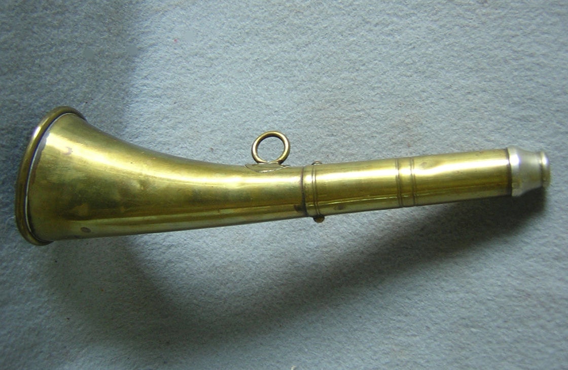 Old Brass Hunting Fox Horn Musical Instrument