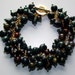 Bloodstone Gemmy Bracelet, Charm Bracelet, Chunky Bracelet, Gemstone Bracelet, Birthstone Bracelet, Wirewrapped, Gold