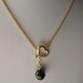 Maroon Crystal Pearl and Heart Pendan Necklace, Lariat, Bridesmaid Gift, Gifts for Her, Gifts for Mom, Gold