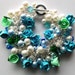 Irish Hills Bracelet, Chunky Bracelet, Pearl Bracelet, Charm Bracelet, Gifts for Mom, Gifts for Her, Flower Bracelet, Silver