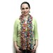 Summer Scarf - The Frou-Frou Lace Scarf - Hand Knit Ruffled Shawl - rainbow, orange, purple, violet, blue, green by Solandia
