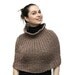 Knitting Cape and Shawl/ Knit Scarf/ Women Sweater/ knitwear by Solandia/ beige, spring, autumn, winter, gift