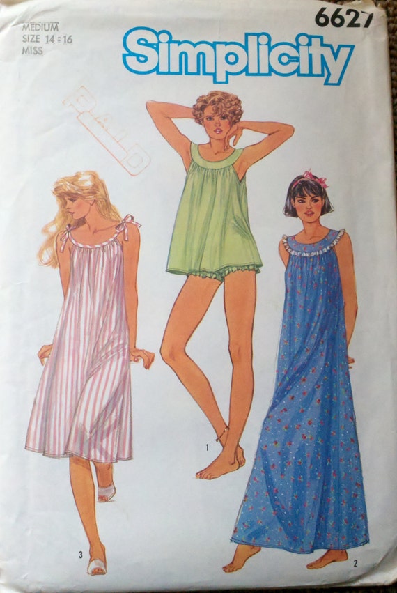 Misses' Baby Doll Nightgowns Vintage Sewing by Sutlerssundries
