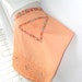Reserved for Ali - Peach Half Apron Vintage Inspired Linen Size Small