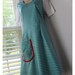 Plus Size Vintage Inspired Full Teal Apron