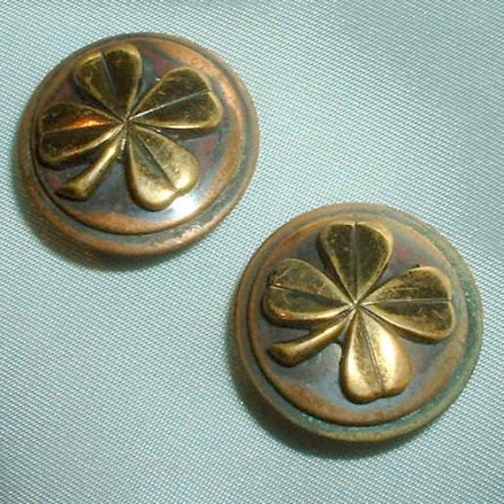 Vintage Four Leaf Clover Earrings by BorrowedTimes on Etsy