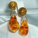 Vintage Faux Amber Drop Earrings