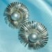 Vintage Kramer Faux Pearl Flower Earrings
