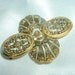 Vintage Spanish Damascene Shell Brooch