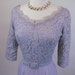 1950's Powder Blue Lace and Silk Wiggle Dress
