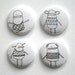Pin Button Badge Set of Four - 'Vest Friends' Perfect Gift for your Best Friend