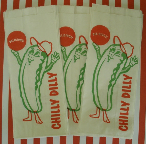 Items similar to 25 Pickle Bags....Chilly, Dilly Pickle Bags.....Loot