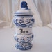 Vintage Blue Onion Jam Jar