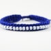 Beaded Friendship Bracelet, Marine Blue and Matte White - Ready to Ship