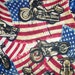 Motorcycle Harley USA Bike Flag Cotton Fabric