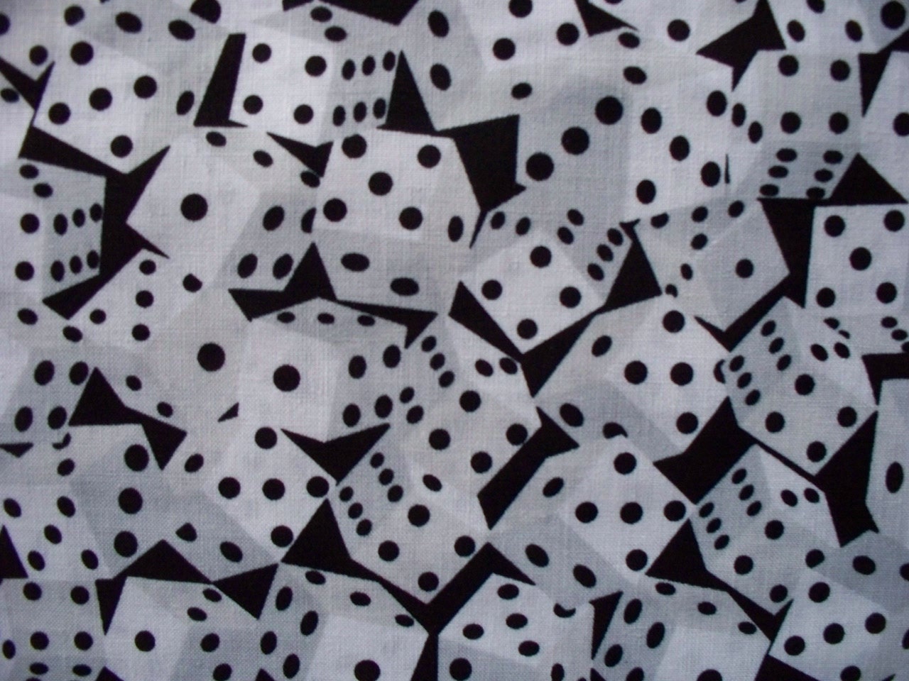 Black White Dice Cotton Fabric by scizzors on Etsy