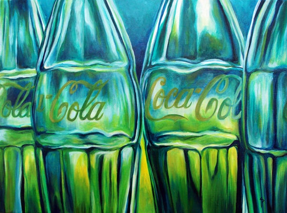 Original oil painting, Vintage Coca-Cola - ready to hang decor 18x24