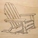Large Adirondack Chair - Wood Mounted Rubber Stamp