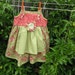 Girls Dress with attached apron Size 6 Ready to Ship